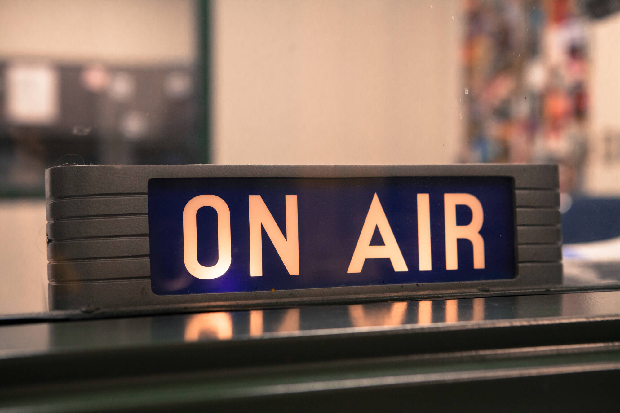 On air sign.